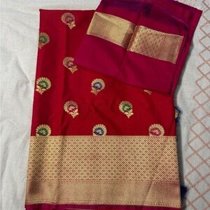 Red Silk Saree brand new